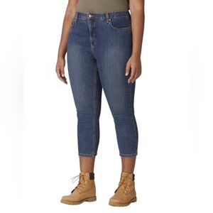 NEW Dickies Perfect Shape Denim Capri Pants Women's Size 10